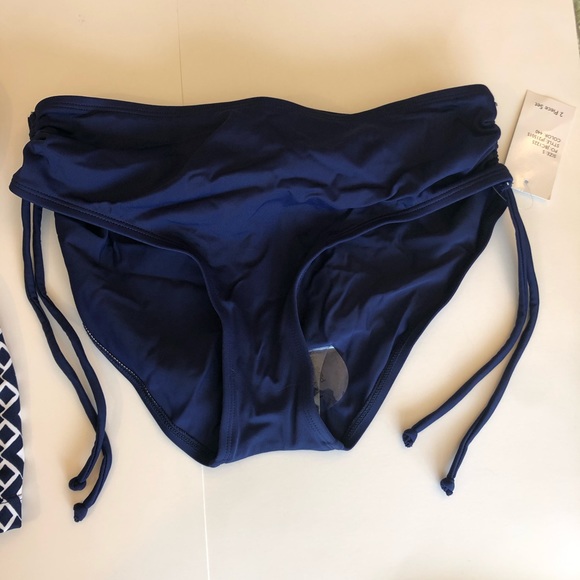 NWT Jantzen Sport Tankini Navy White High Neck Sz Small - Picture 6 of 14